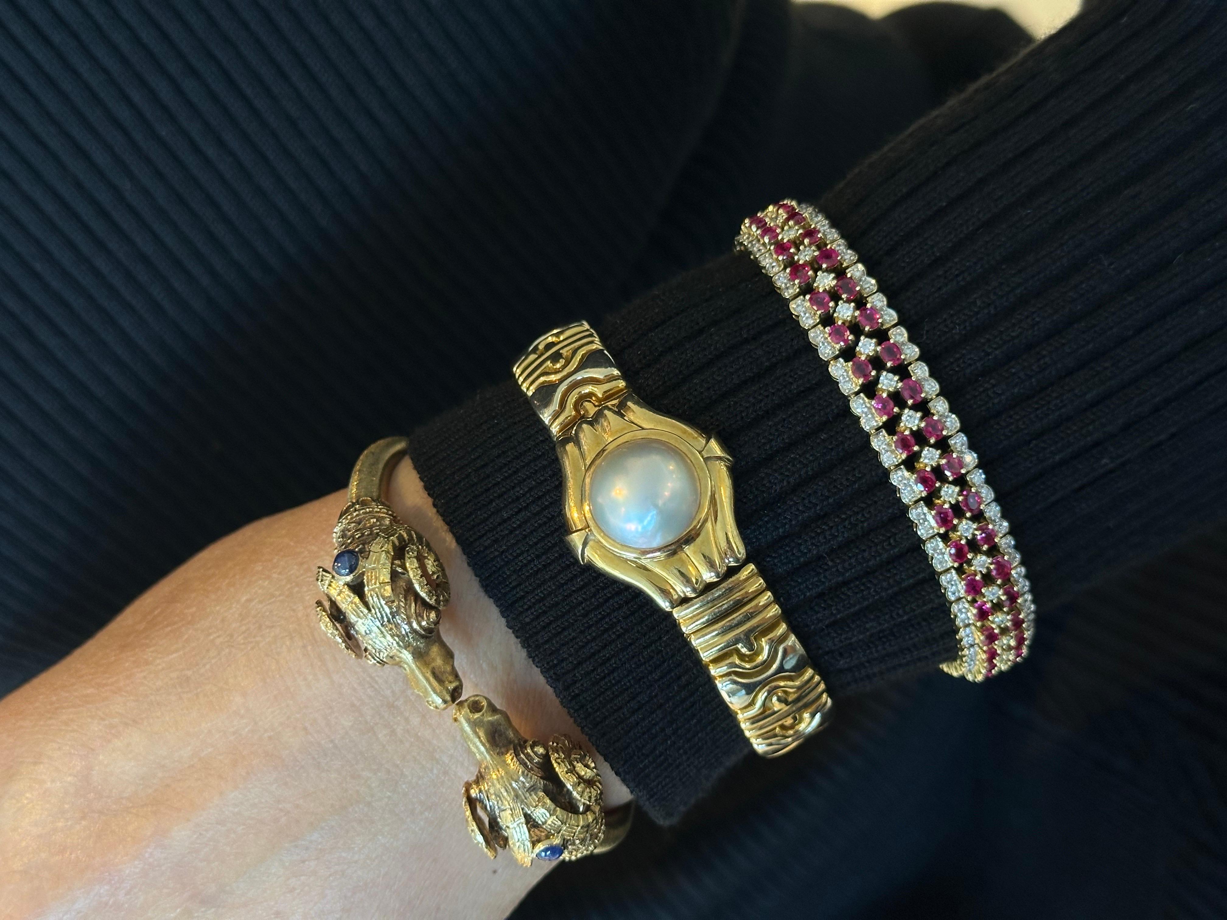 natural ruby tennis bracelet