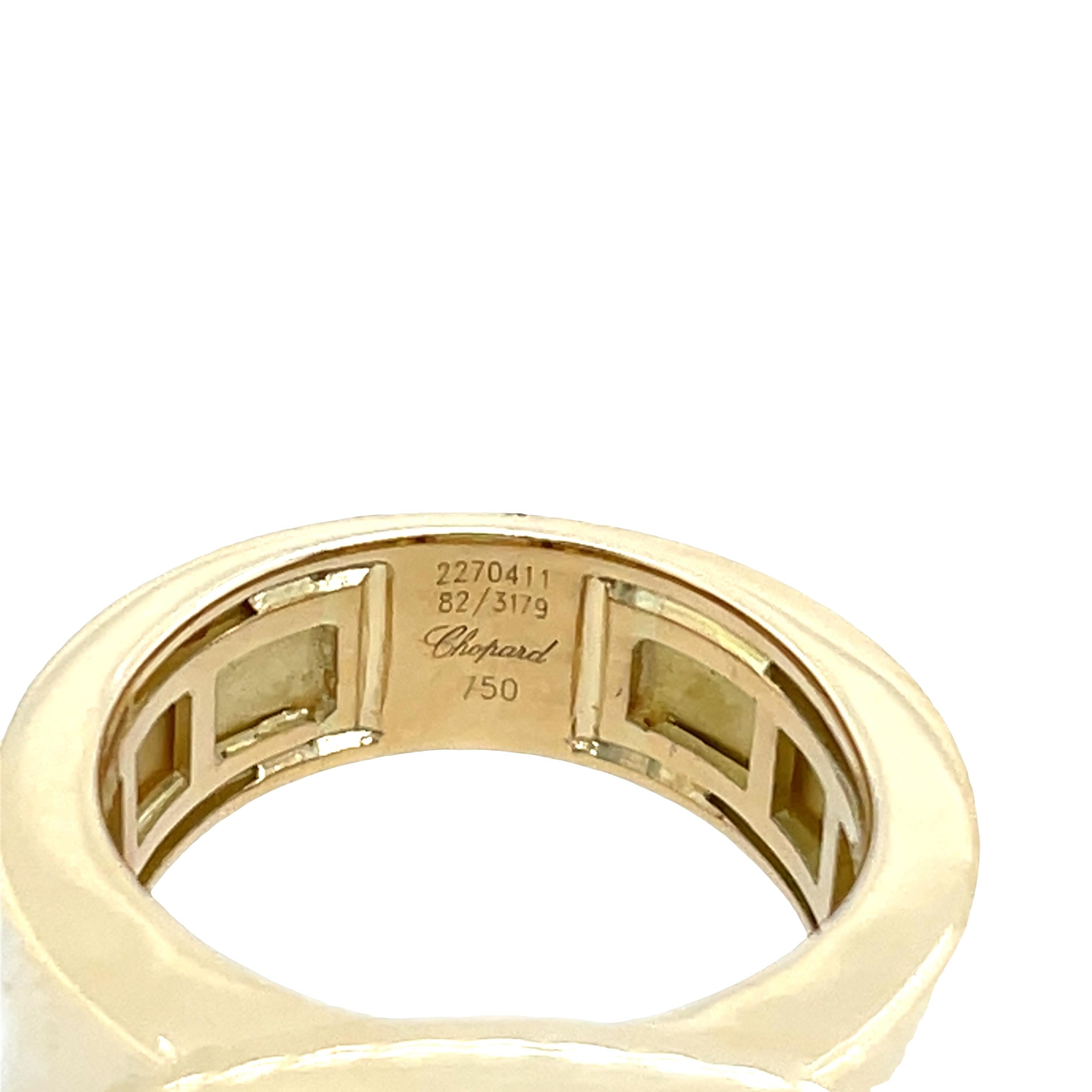 Chopard Happy Diamonds 18ct gold Ring Set mit 3 schwebenden Diamanten (Rundschliff) im Angebot