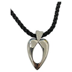 Colgante Piaget Coeur de oro blanco con diamantes B00105, 1990
