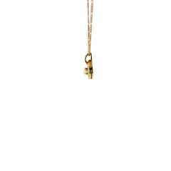 9ct Yellow Gold Diamond Halo Pendant on 17" Chain