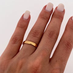 Alianza de oro amarillo de 22 quilates, 4 mm de ancho, 3,41 g