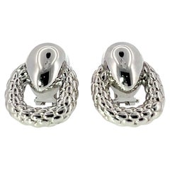 Fope 18ct White Gold Clip Earrings