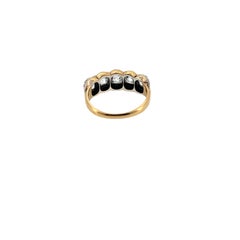 5 Stone Vintage Diamond Ring – 18ct Yellow Gold & Platinum