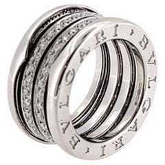 Bvlgari B. Zero 1 Ring 3 Bands Diamond Ring 0.89ct In 18ct White Gold, Size 49