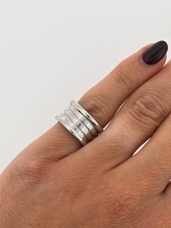 Bvlgari B. Zero 1 Ring 4 Bands, Set In 18ct White Gold, Size 49