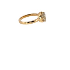 Solitärring mit Naturdiamant – 2,08 ct, 18 Karat Gelbgold