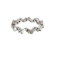 Eternity-Diamantring aus 14-Karat-Weißgold, besetzt mit 1,48 Karat Naturdiamanten