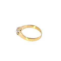 Anello solitario con diamante – 1,03 ct H-FL, oro giallo 18 carati