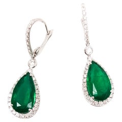 Elegant Emerald Drop Earrings