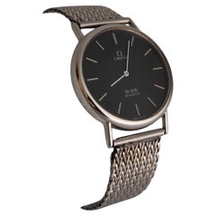 Omega De Ville Black Waffle Dial 1910092 Stainless Steel Watch