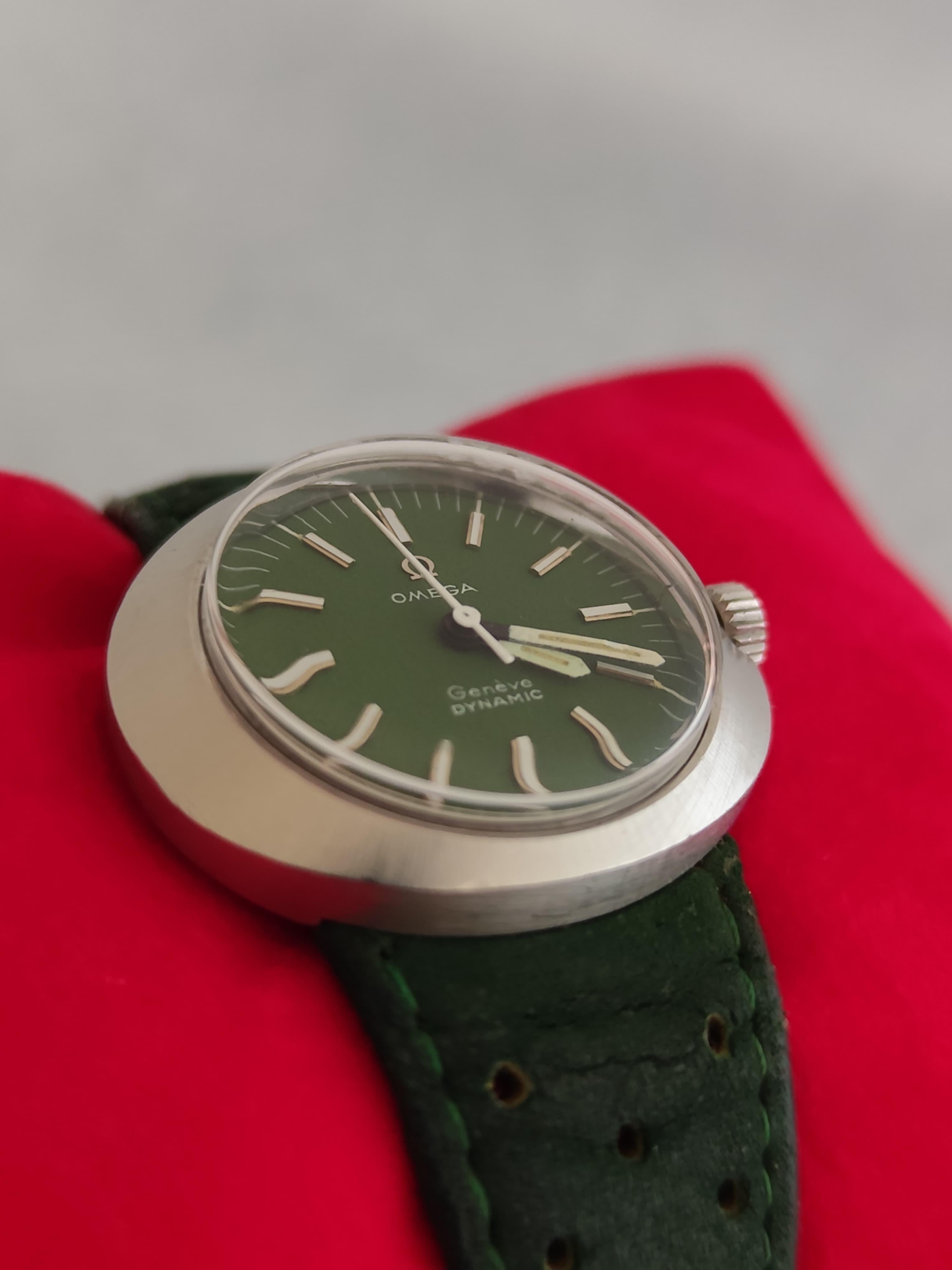 Omega Dynamic ST535015 ( 565015 )Kal. 630 Manual Seltene Uhr mit grünem Zifferblatt im Angebot 1