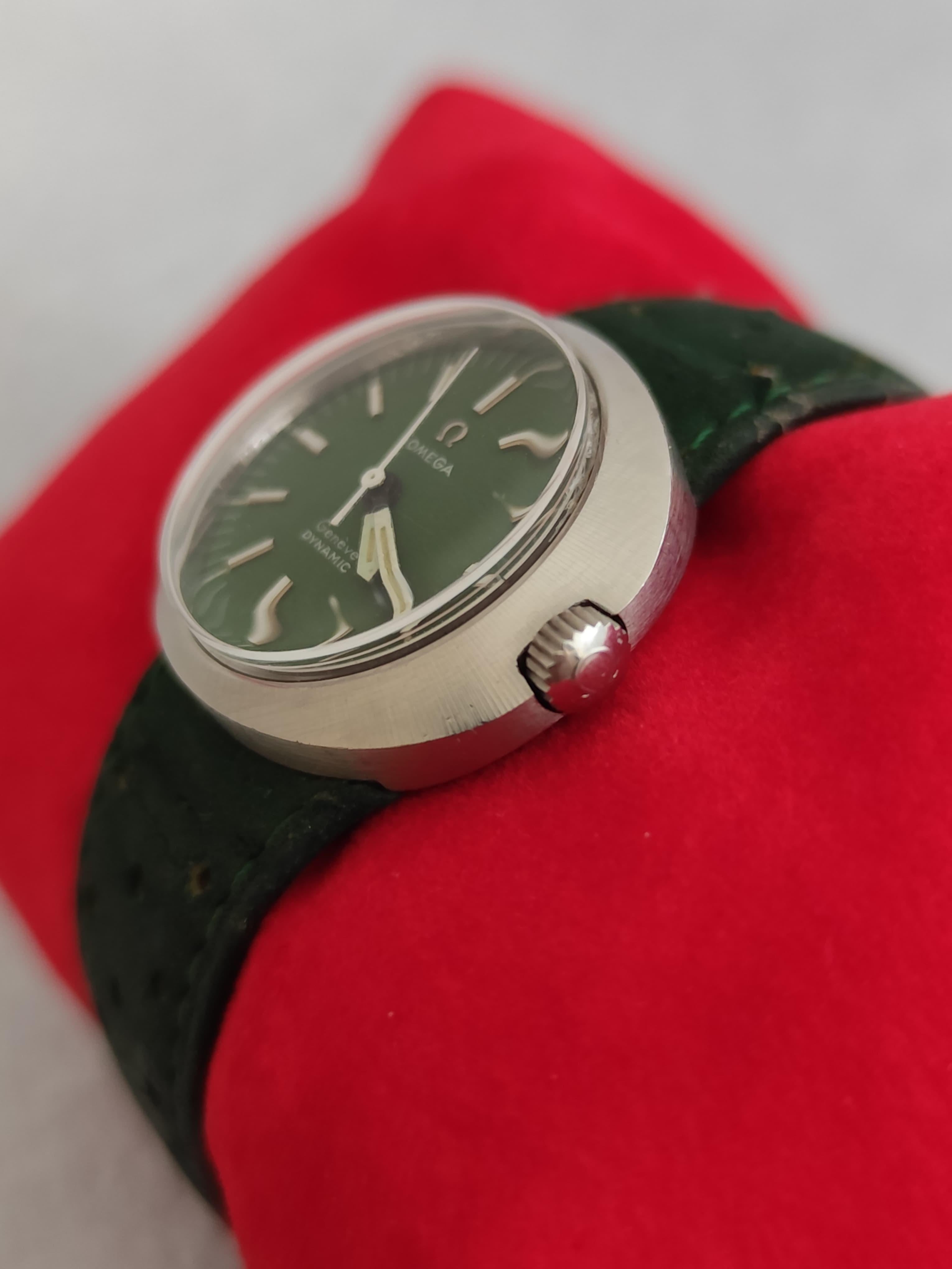 Omega Dynamic ST535015 ( 565015 )Kal. 630 Manual Seltene Uhr mit grünem Zifferblatt im Angebot 7