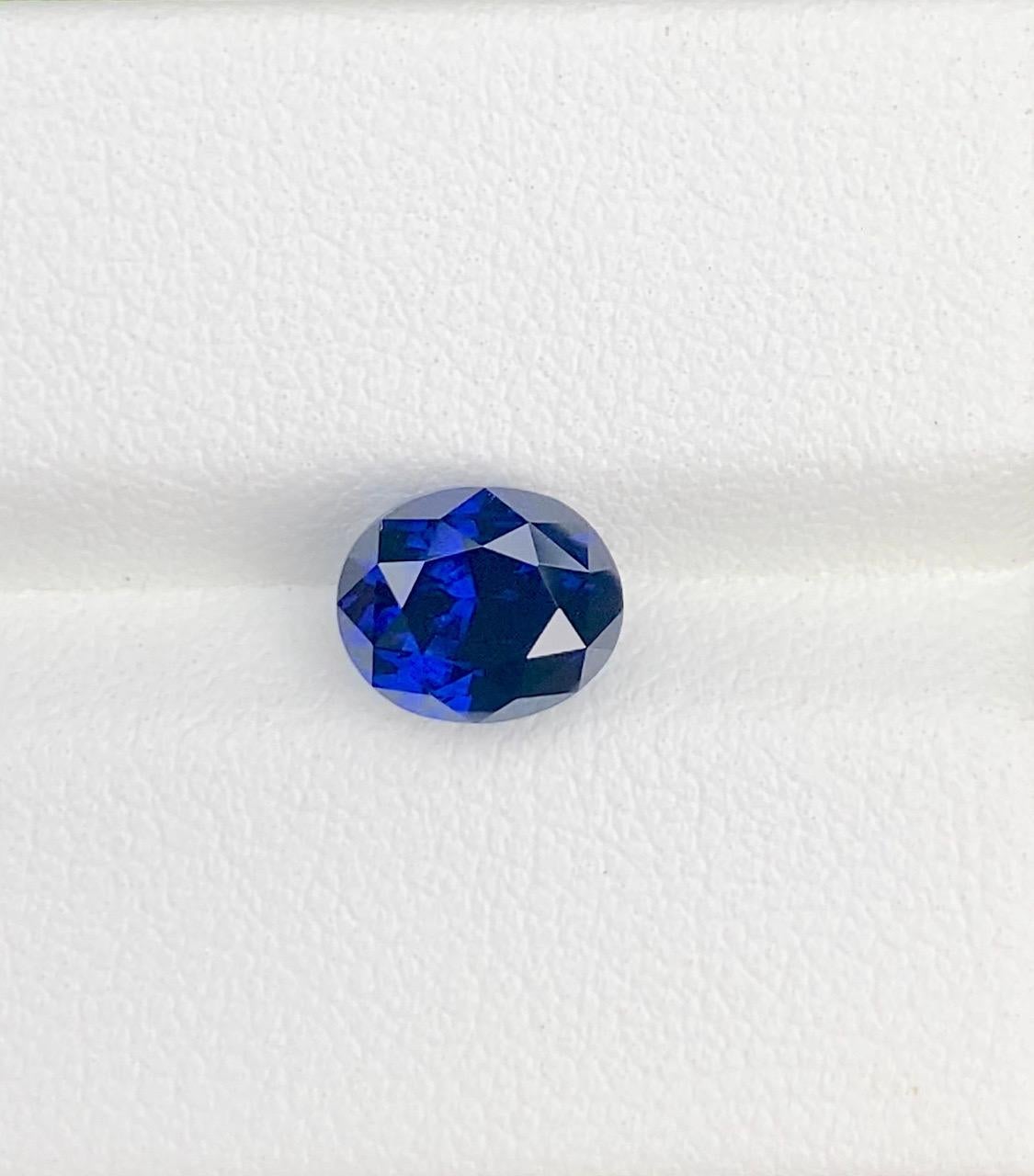 Certified 2.70 ct Natural Royal Blue Sapphire Ceylon Origin Ring gemstone For Sale 2