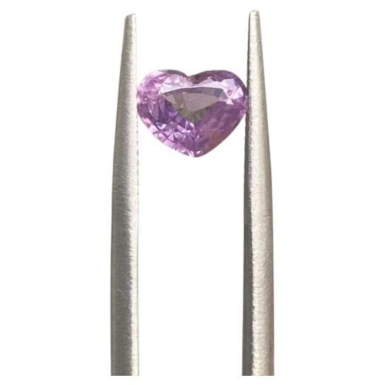 Heart Cut Pink Sapphire 1.45 carat Heart Shape Unheated Gemstone  For Sale