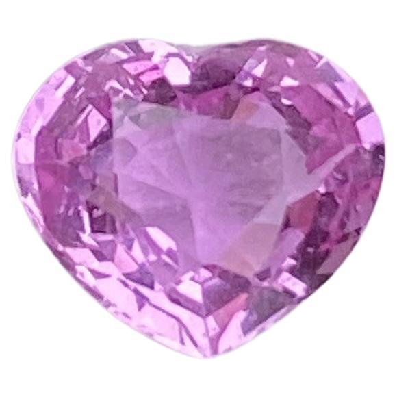 Certified 1.12ct Natural Vivid Pink Sapphire Unheated Gemstone Ring Gemstone For Sale