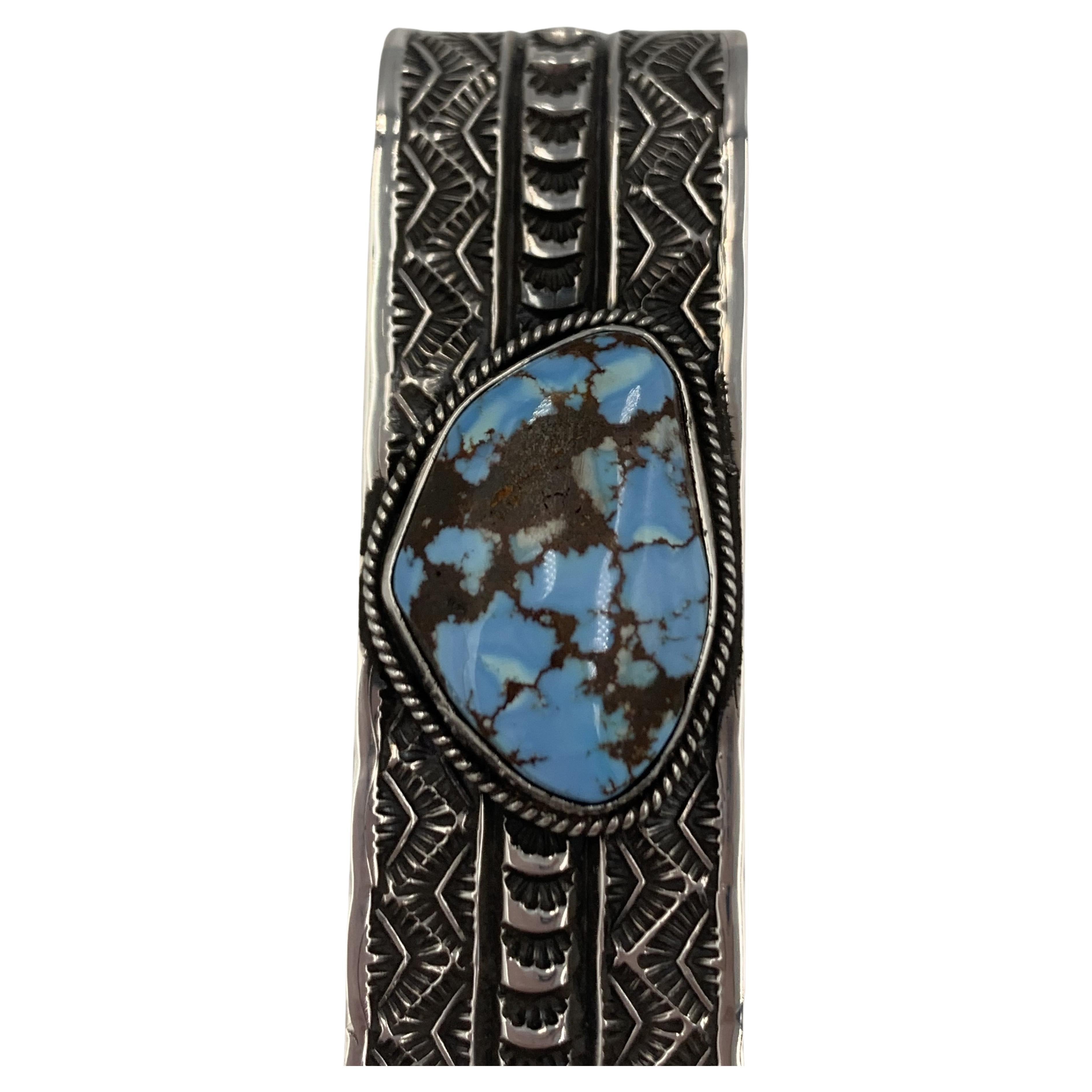 Money Clip with Golden Hills Turquoise & Sterling Silver by Sunshine Reeves In New Condition For Sale In Scottsdale, AZ