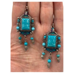 Turquoise Earrings by Chantal Augustin