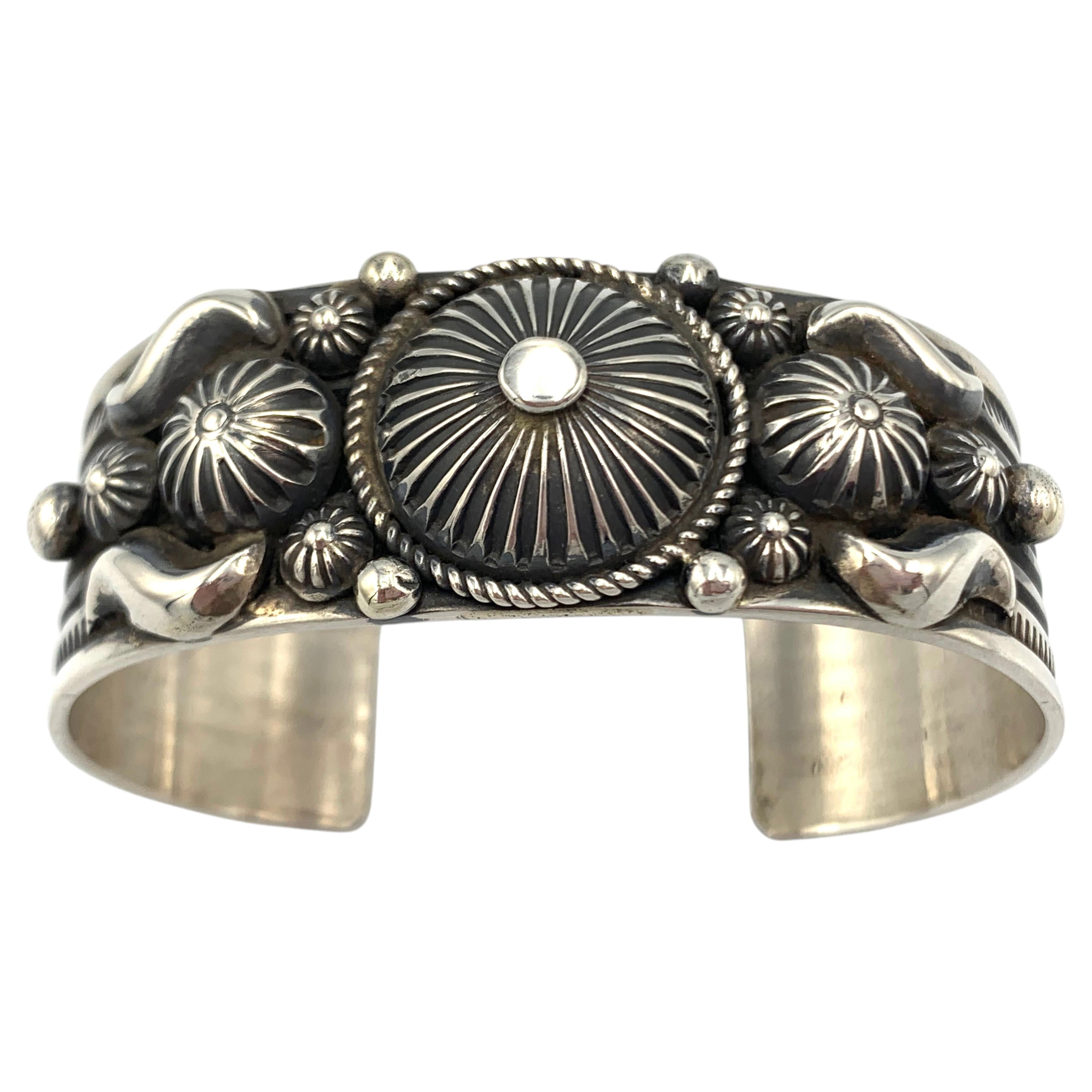 Heavy Gauge Sterling Silver Cuff Bracelet by Albert Jake