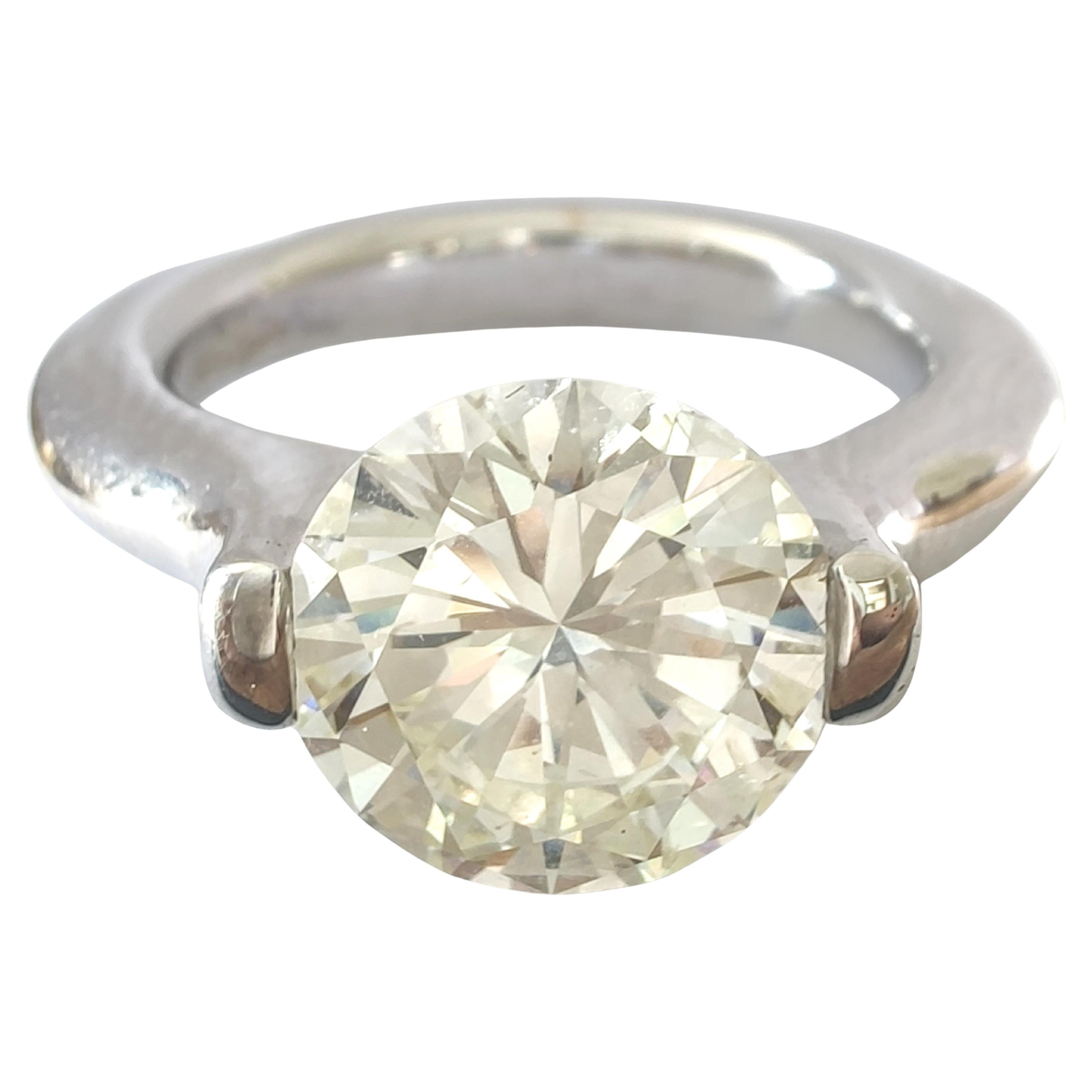 Anello di fidanzamento in oro 18K con diamante certificato AIG: anello con diamante da 4 carati