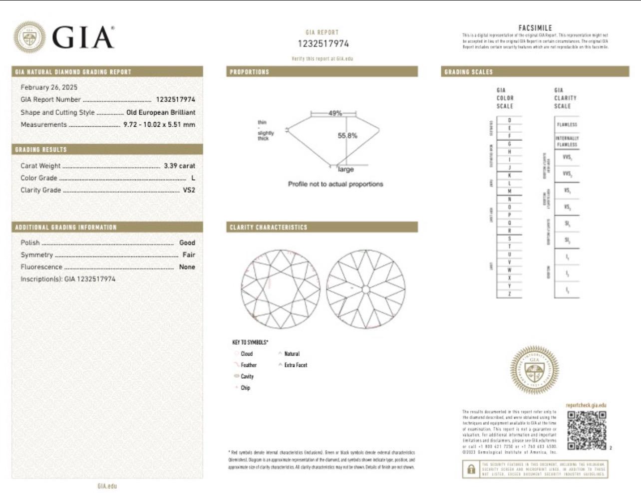 Old European Cut Diamonds , 6.58 Carats Total, GIA Cert - Rare Matching Pair For Sale 7