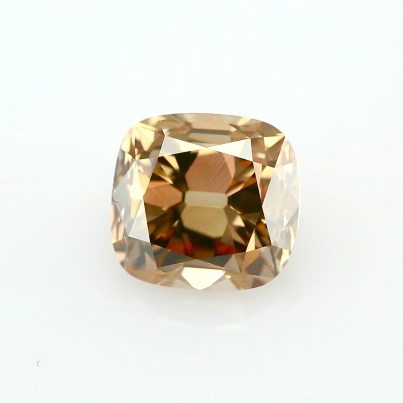 4.05ct antique Cushion cut Cognac Diamond - GIA Certified, 