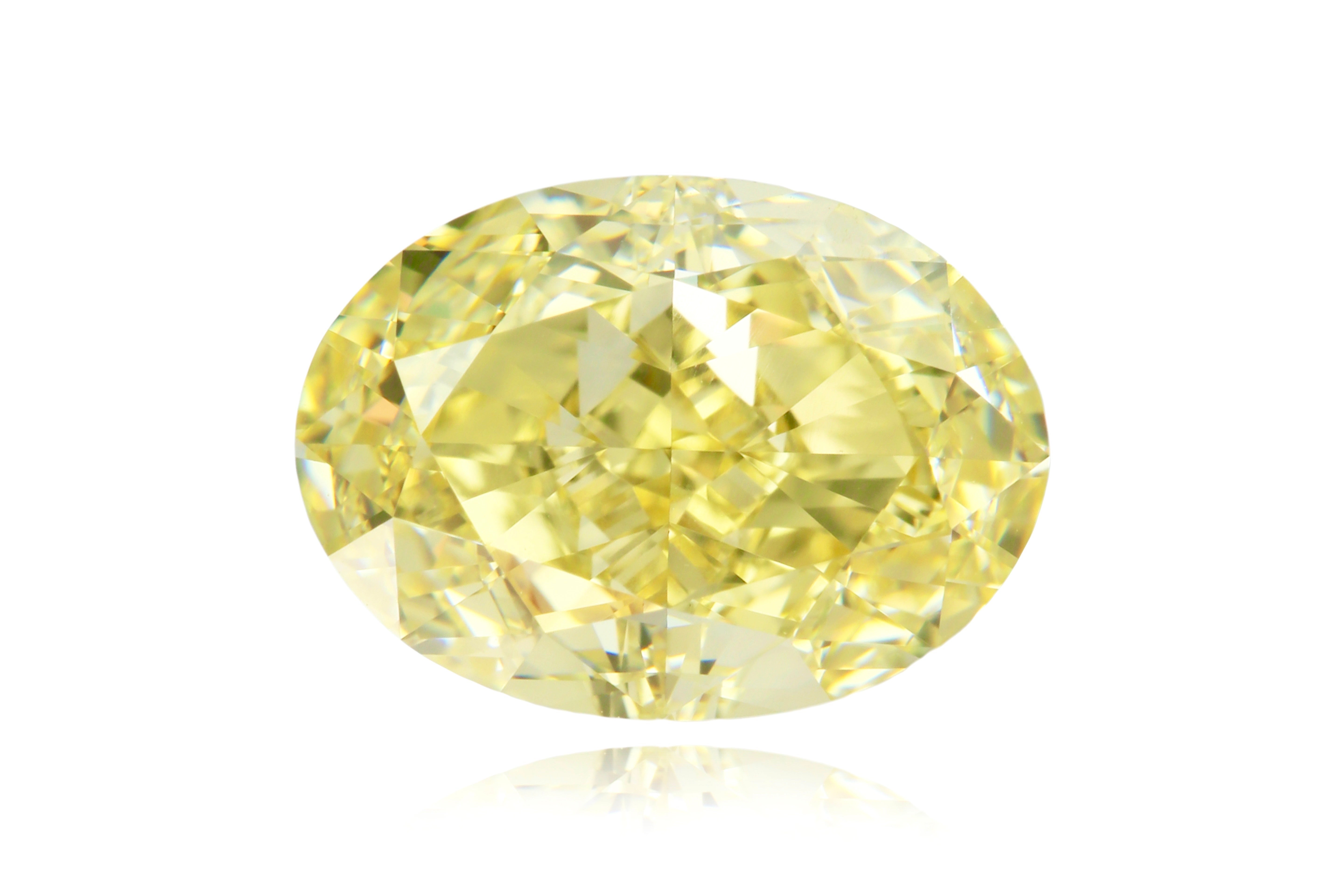 GIA-zertifiziert: 4,08 Karat, Farbe „Fancy Yellow“, Reinheit VVS2