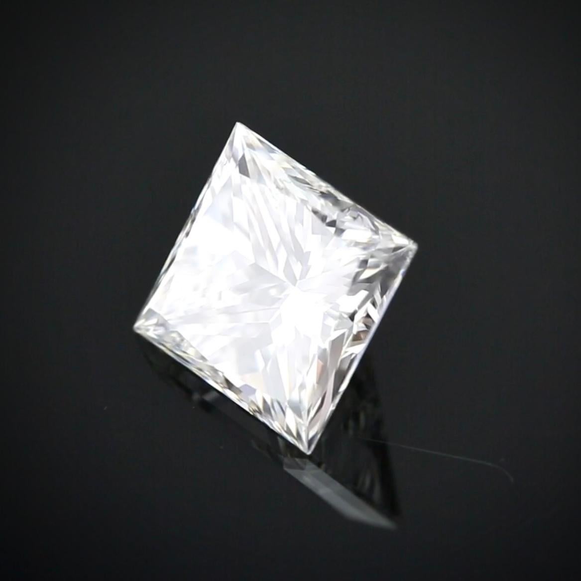 3,39 Karat F-VS2 Diamant im Princess-Schliff - GIA zertifiziert im Angebot 1