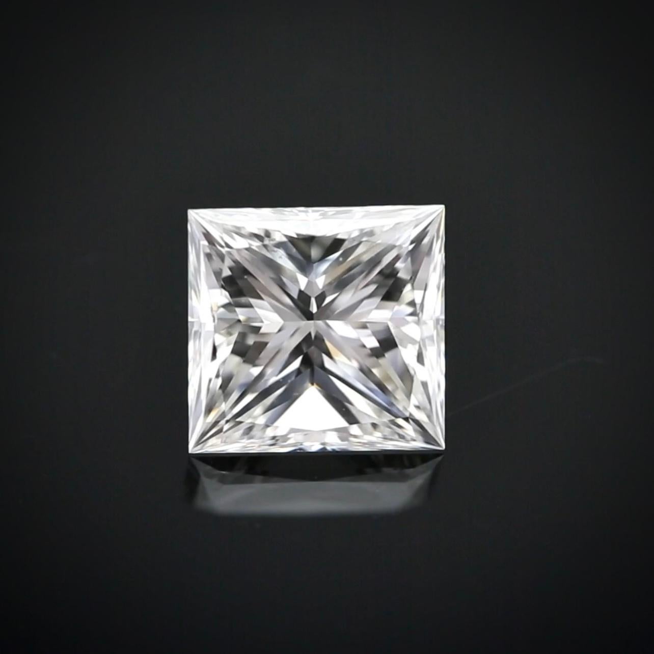 3,39 Karat F-VS2 Diamant im Princess-Schliff - GIA zertifiziert im Zustand „Neu“ im Angebot in Ramat Gan, IL