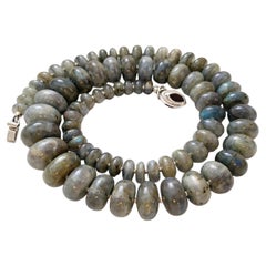 Labradorit Rondelle Perlen Halskette
