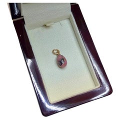 Fabergé Imperial Rhodonite Gold Egg Pendant by Henrik Wigström