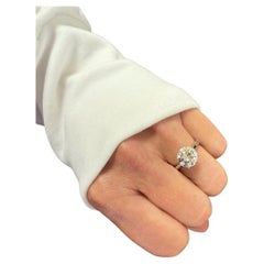 Solitaire Ring 3.02 carat Round Natural Diamond GIA I color VVS2 clarity