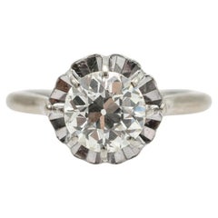 Vintage Old-cut diamond ring, 1.73ct, Western Europe, early 20th century.