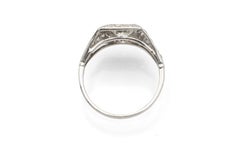 Art Deco Platinum Ring, 0.60ct Old-Cut Diamond, Circa 1920s, Europe