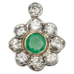 Ciondolo d'epoca con smeraldo e diamanti da 1,00 ct, Impero austro-ungarico, intorno al 1900.