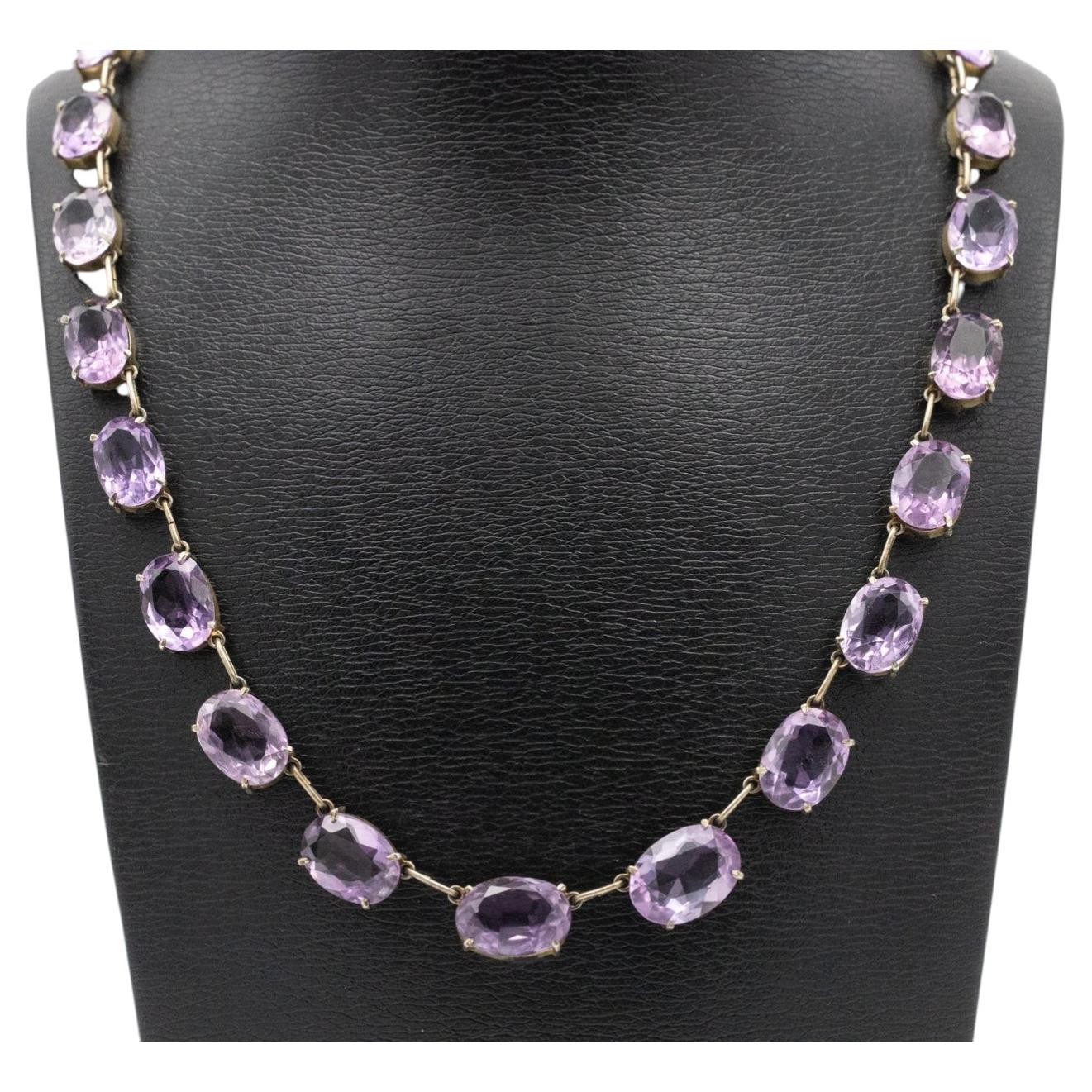 Collier « Rivière » orné d'améthystes, seconde moitié du XIXe siècle.
