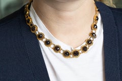 Traditional Dutch gold necklace with garnets, first half of the 19th century.