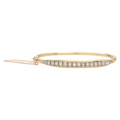 Modern 14k gold bracelet with diamonds 0.50 ct.