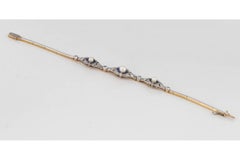 Bracciale in stile Art Déco con diamanti, perle e zaffiri, anni '20/'30.