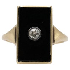 Antique onyx and diamond ring, Austria, 1922-1925.