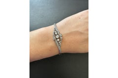 Antique gold bracelet with old-cut 1.60ct diamonds, France.