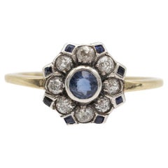 Bague ancienne en or, sertie de saphirs et de diamants, Autriche-Hongrie, 1872-1936.