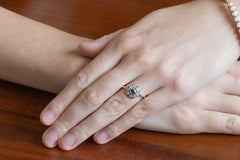 Antique gold ring with sapphires and diamonds, Austria-Hungary, 1872-1936.