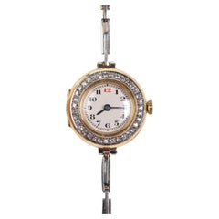 Women's gold watch with diamonds, Marc Nicolet, early 20th century.