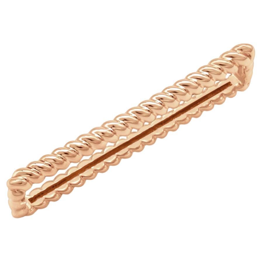 14k Solid Rose Gold Twisted Smart Watch Band Charm Solid Gold Watch Accessory. For Sale