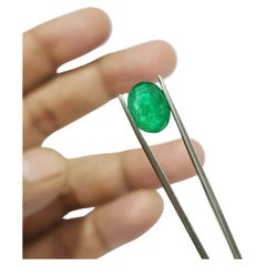 Natural Oval Cut Sandawana Emerald Certified 2.45Cts Emerald Loose Gemstone.