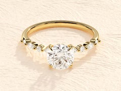 Anello di moissanite da 1,5 carati Anello da donna Anello nuziale in argento 925.