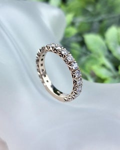 3mm Moissanite Eternity Band 925 Sterling Silver Wedding Band Stylish Ring Gift