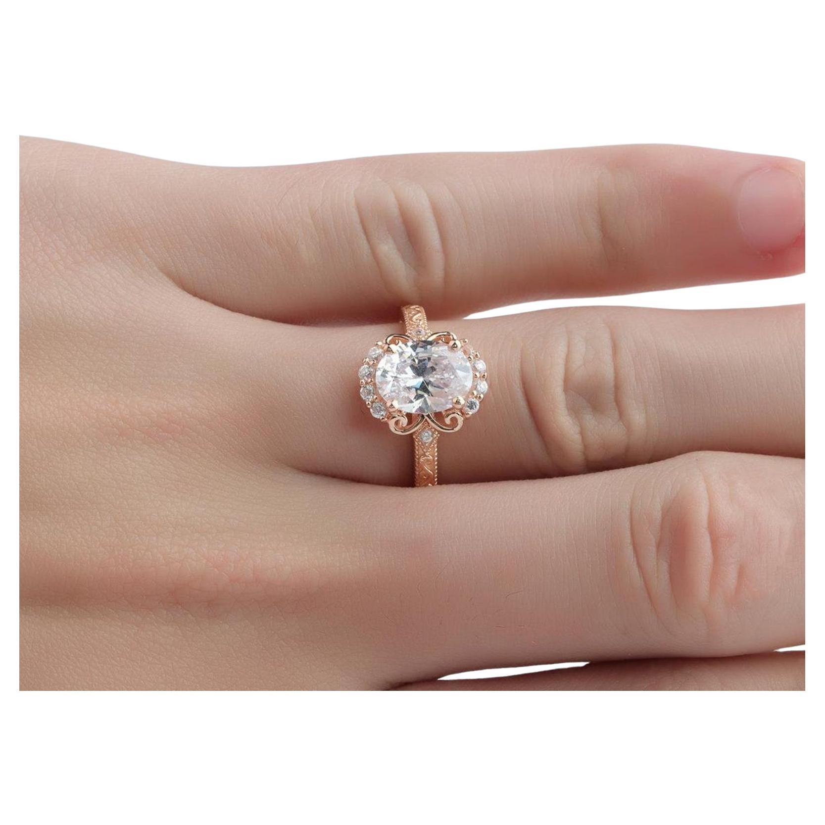 2 CT Oval Cut Moissanite Double Halo Engagement Ring 925 Sterling Silver Gift.