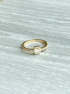 Moissanite Minimalist Promise Ring For Women 925 Sterling Silver Engagement Ring