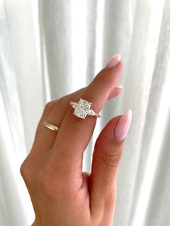 Anello di fidanzamento con moisanite Anello solitario in argento 925 Anello nuziale unico